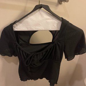 Black Cropped Top